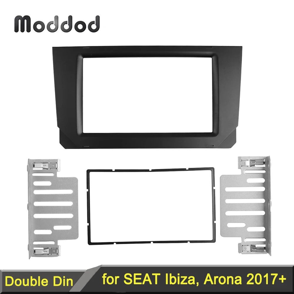 Stereo Panel for Seat Ibiza Arona 2017+ Double Din Radio Fascia Refitting Dash Mounting Installation Trim Kit Frame