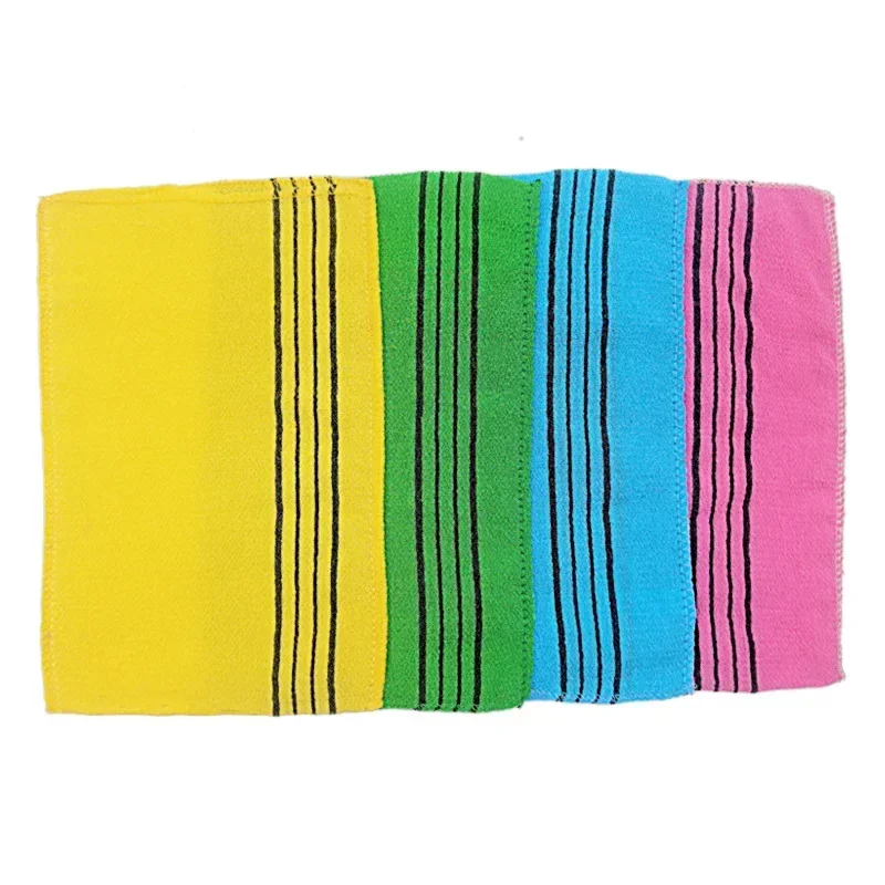 

10Pcs Exfoliating Bath Towel Korean Italy Asian Exfoliating Bath Washcloth Body Scrub Shower Soft Polyester Cotton Towels