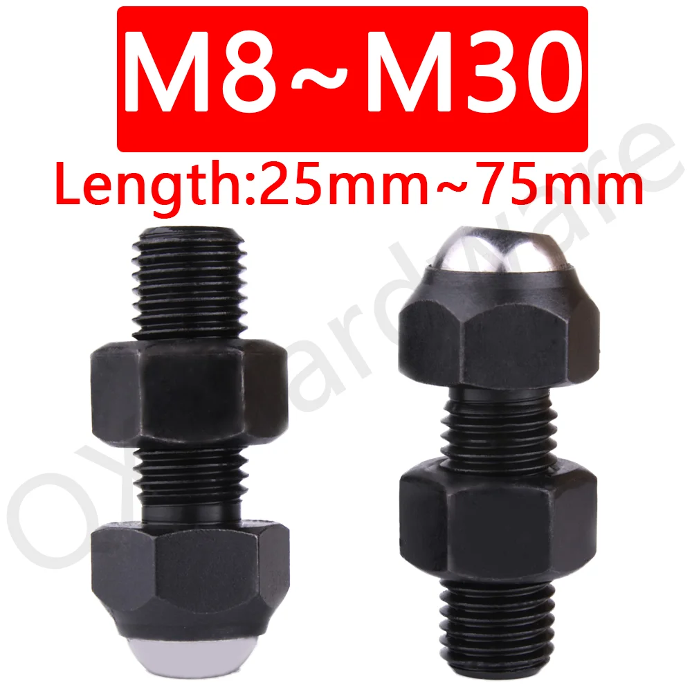 QX421 Good Quality Ball Plunger Toothed&Plane Ball Body Carbon Steel Main Ball Stainless Steel M8/M10M12/M16/M20/M24/M30