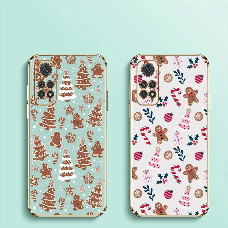 حافظة لهاتف شاومي ريدمي نوت 8 9 برو ماكس 9S 11 4G 11S 11E 11T 10T 10 Lite غطاء خلفي بنمط شجرة الكريسماس #6