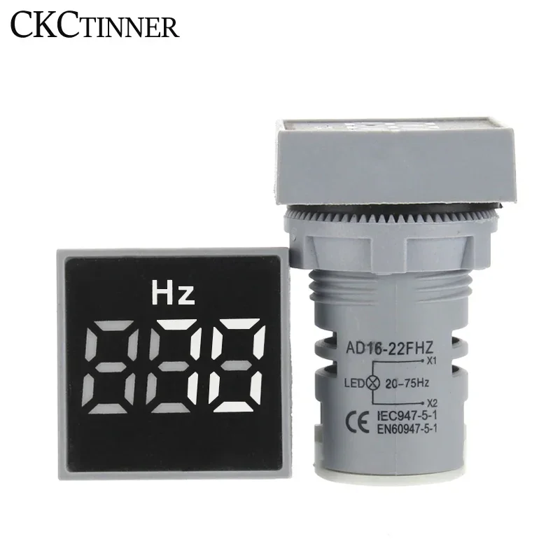 LED AC Digital Display Frequency Square Panel Hertz meter AC Frequency Meter Indicator Signal Lamp Lights Tester Digital Display