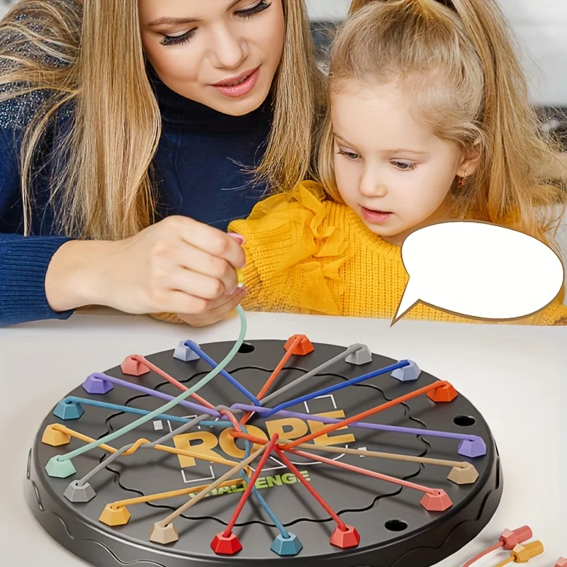 لعبة تحدي الحبل Untangling للأطفال، لعبة تعليمية تعزز التفكير المنطقي والتركيز