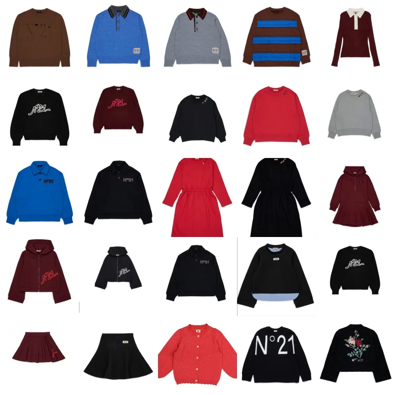 Conjunto de Calças de Moletom para Crianças 26N21, Calças Longas Impressas e Vestido de Moletom para Meninos e Meninas, Roupas Confortáveis para Outono e Inverno