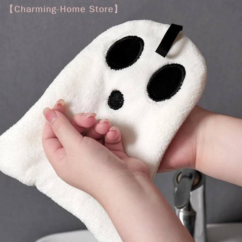 【M】1pcs Halloween Hand Towels, Cute Bathroom Hanging Soft Absorbent Towels Suitable For Home, Kitchen, Tea Towel, Halloween Gift