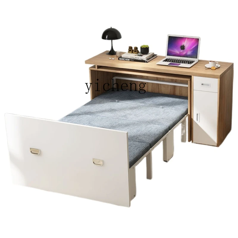 

ZK Invisible Folding Bed Bookcase Desk Integrated Small Apartment Pull-out Lunch Break Office Wall Bed