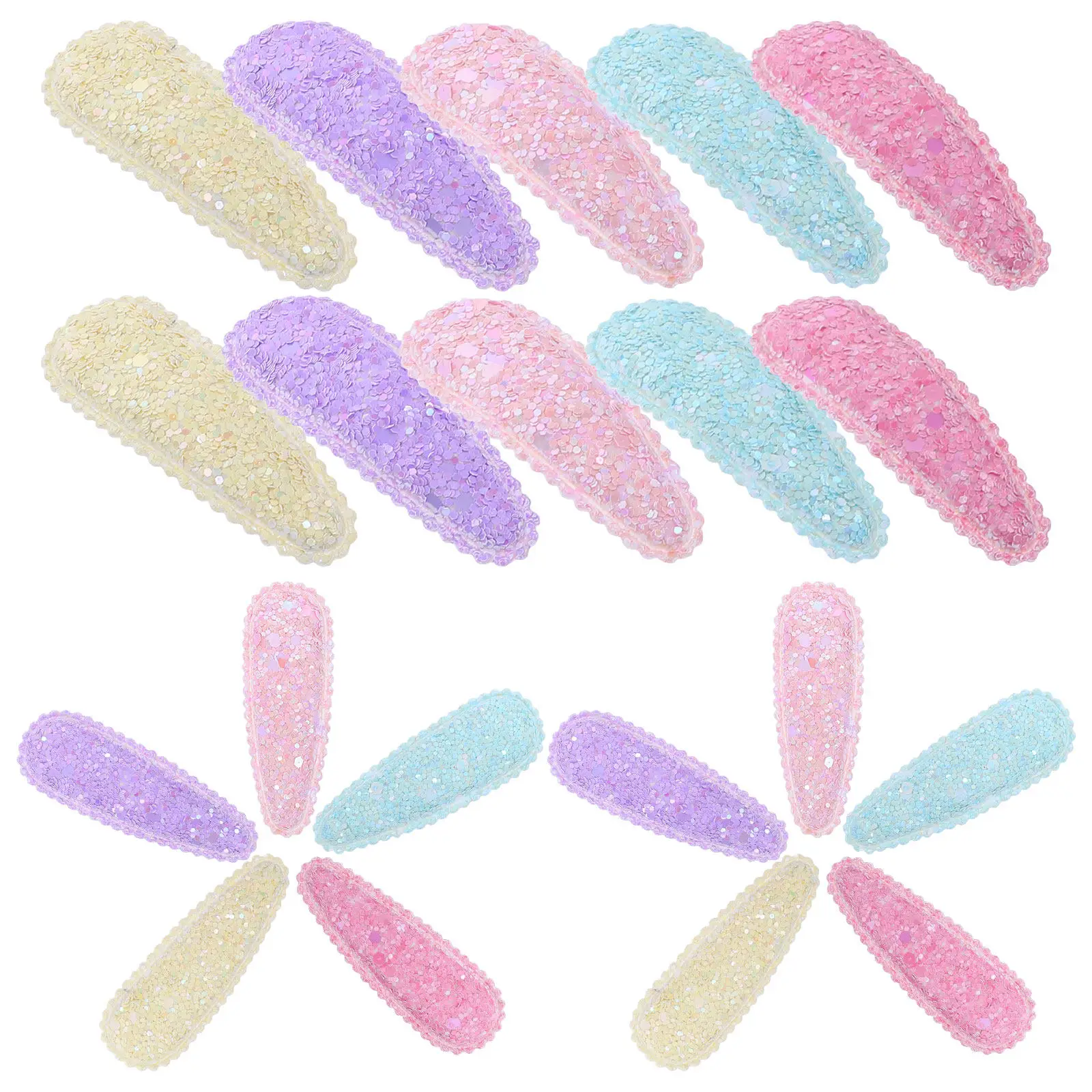 

20 шт. заколок для волос в форме капли, радужные, детские аксессуары для волос, милые заколки-защелки для девочек, для детских праздников и фотосессий