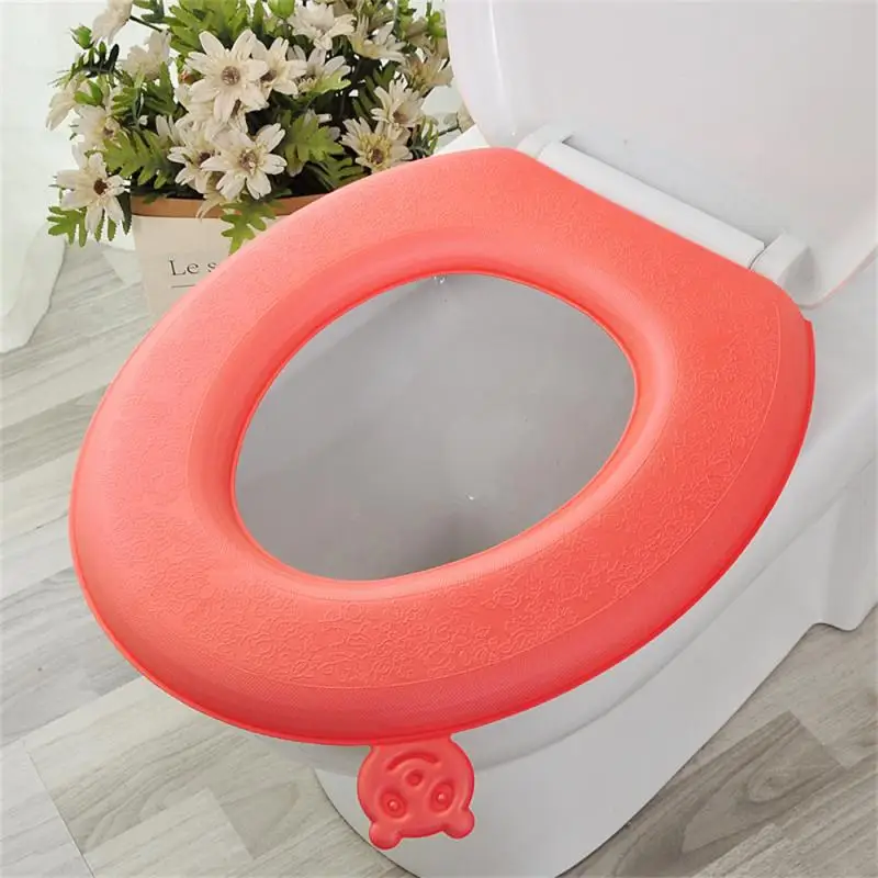 EVA Waterproof Toilet Seat Cover Thickened Four Seasons Universal Toilet Seat Cushion Paste Type Household Toilet Accessories