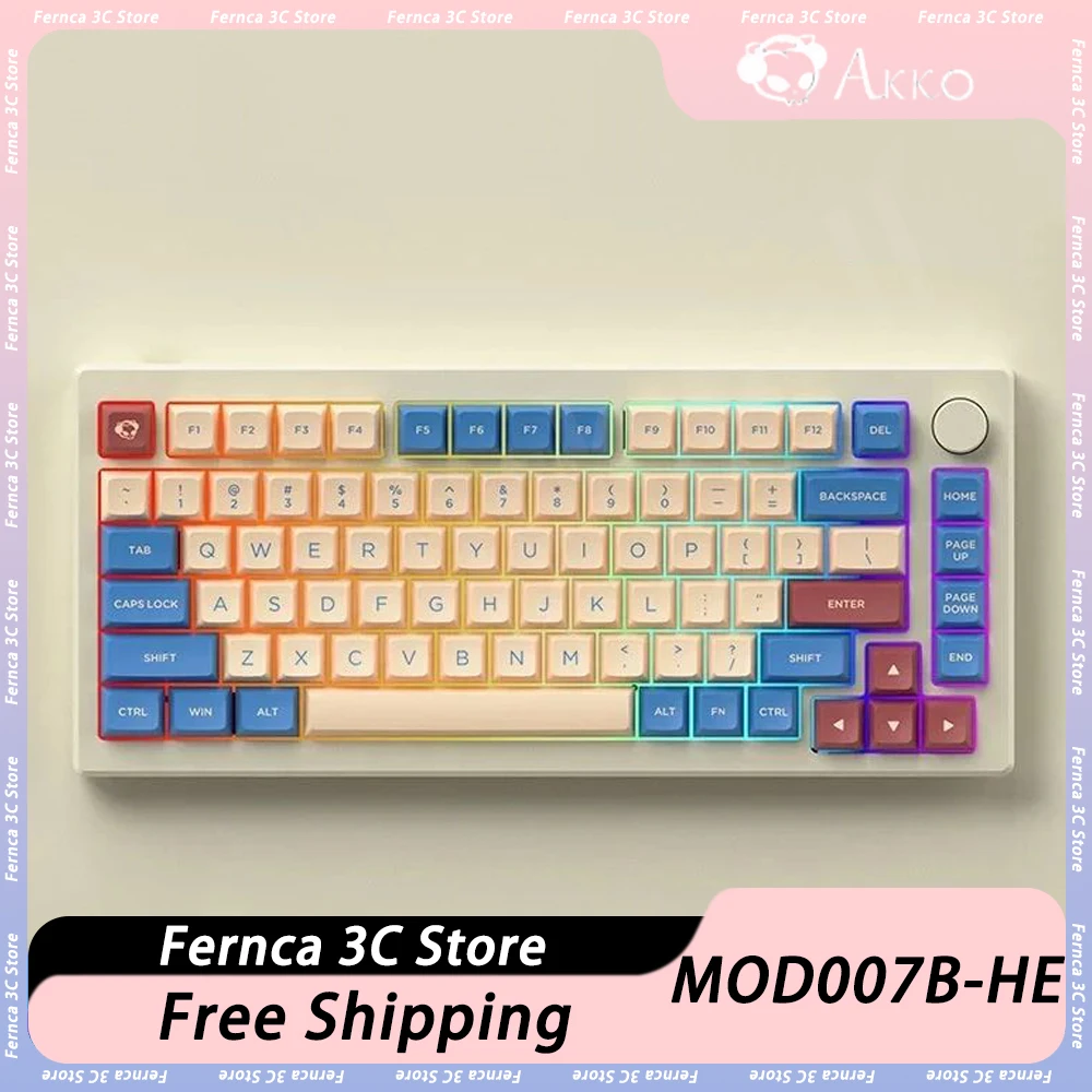 

Akko MOD007B-HE Magnetic Switch Mechanical Keyboard Three Mode Wireless Aluminium Gaming Keyboard Hot Swap RGB Pc Gamer Varolant