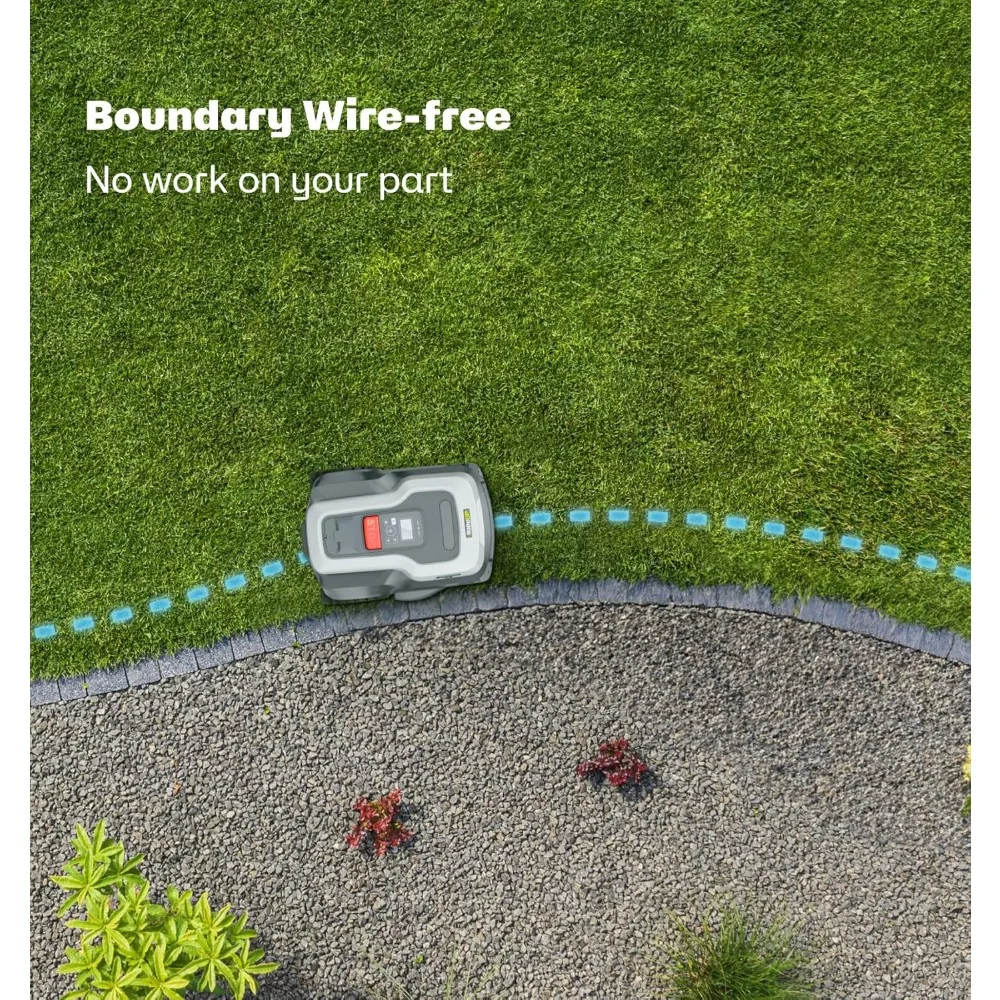 Lawn Mower Wire Free - RTK+Vision Mapping, AI Obstacle Avoidance, UP to 0.37 Acre, APP Control, Virtual Boundaries, Automatic