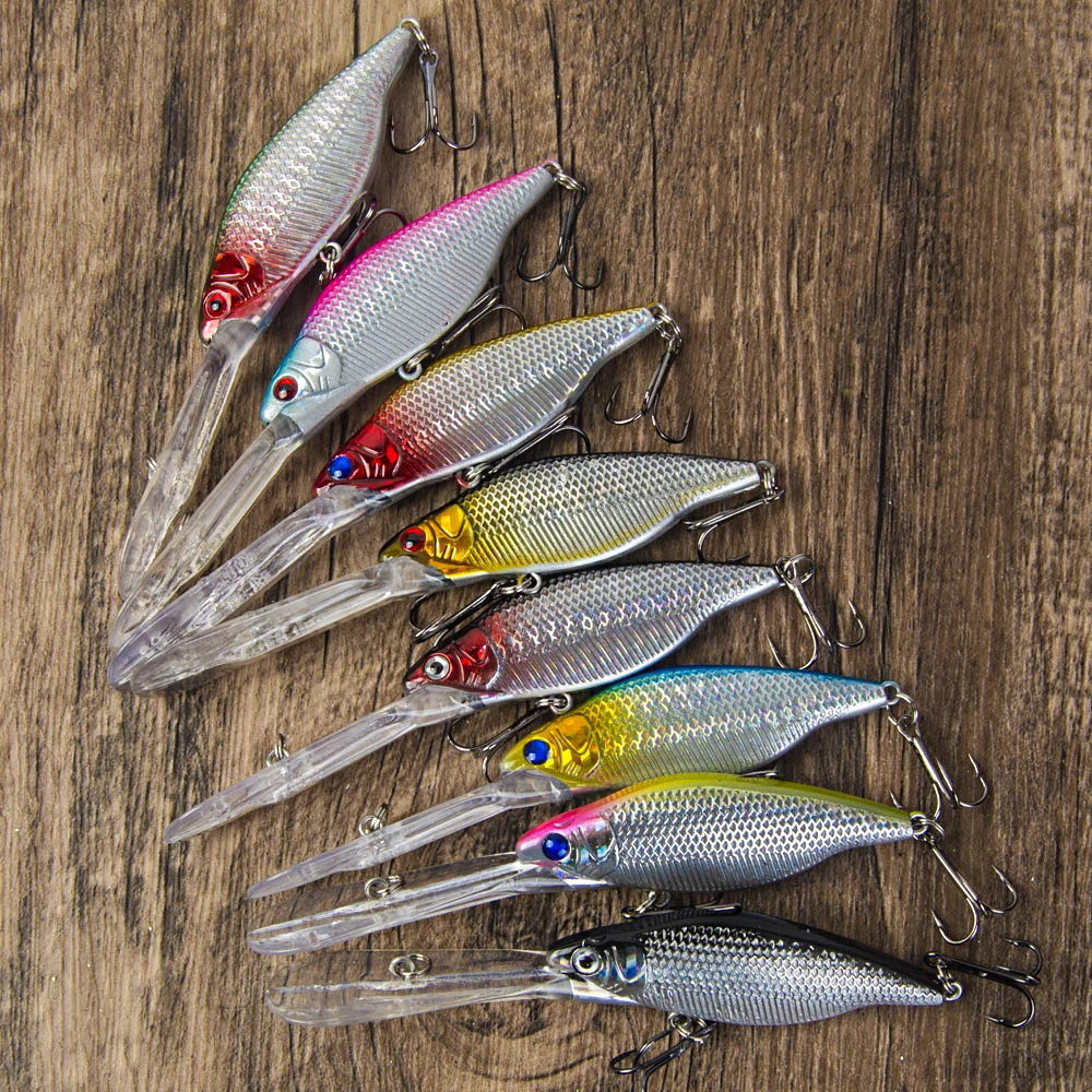 

8pcs Sinking Minnow Lures Long Casting Artificial Hard Baits Seabass Trout Swimbait Pesca Wobbler Fishing Accessories