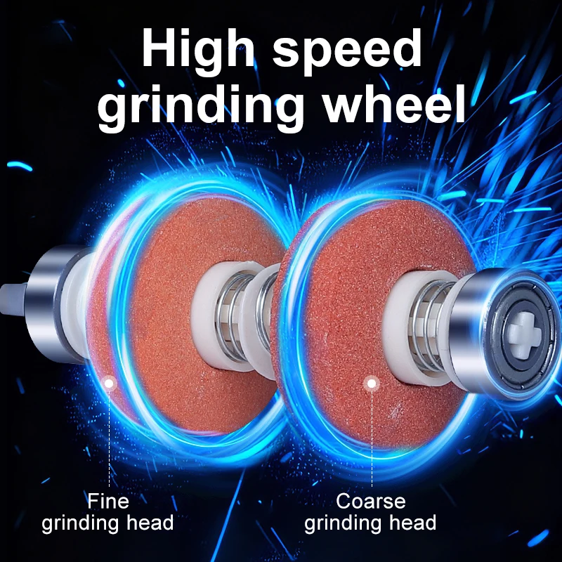 USB charging portable electric knife sharpener, knife grinder, used for kitchen tool grinding and polishing view 3