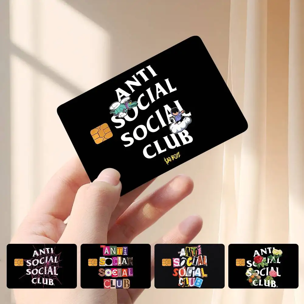 A-ANTI SOCIAL SOCIAL CLUB Card Stickers Credit Card Protector Stickers Resist Scratches And Abrasions