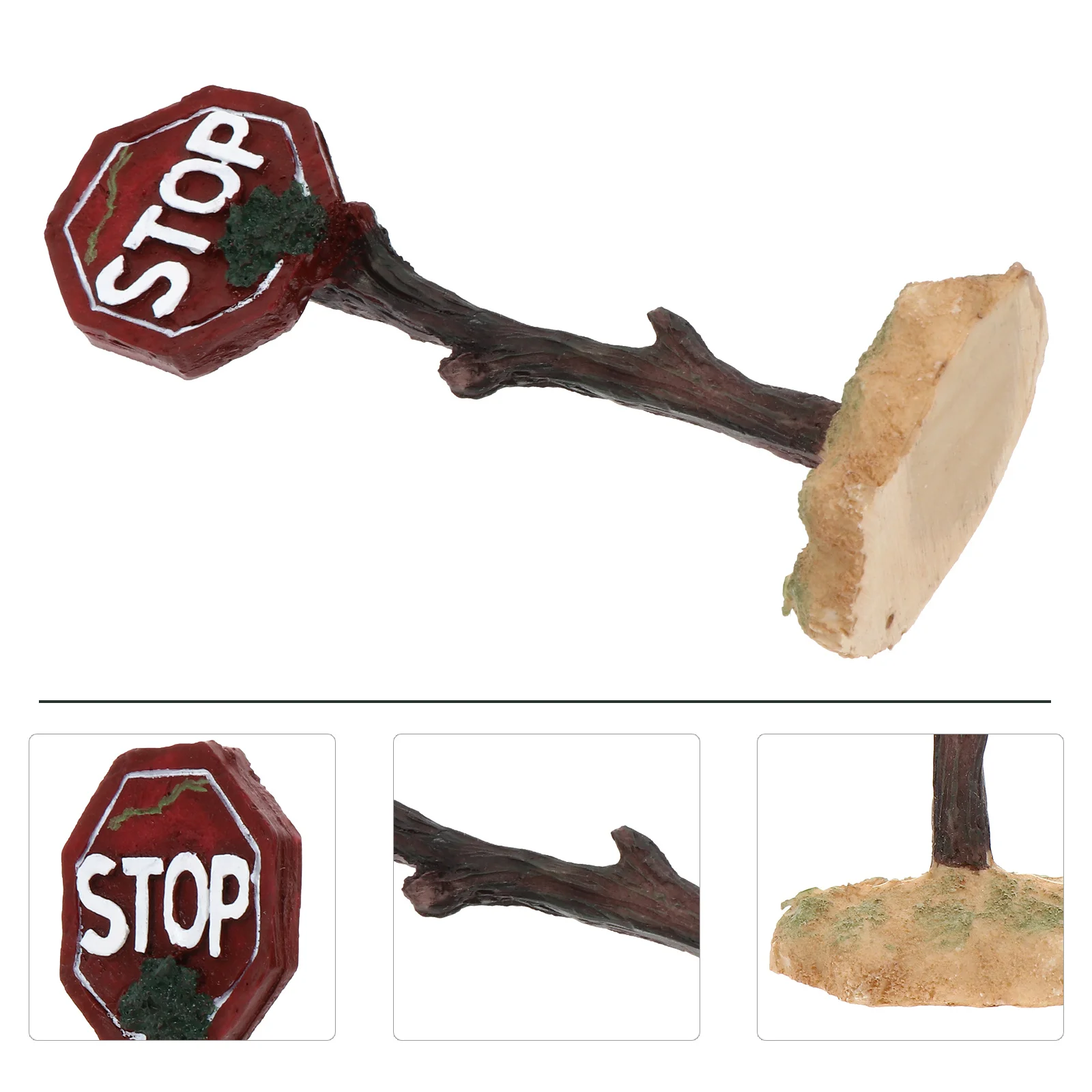 

1Pcs Funny Aquarium Warning Sign Red Stop Board Heavy Duty Resin Material Nonpolluting Fish Tank Decoration Gift