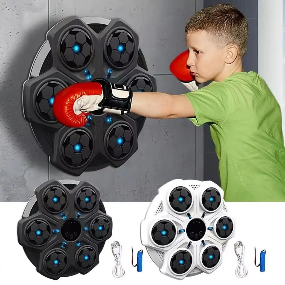 

With Bluetooth Smart Music Boxing Machine Plastics USB Rechargeable LED Lighted Sandbag Circle High Quality Reaction Training