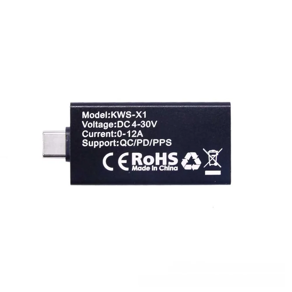 IPS Screen Power Meter Tester Supporting PD3.0 For QC3.0 Fast Charging Protocols Real Time Parameter Monitoring