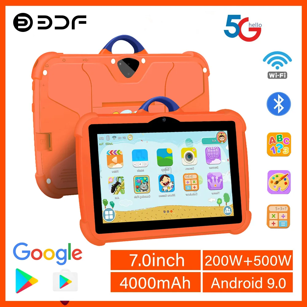 7 Inch Global Version 5G Kids' tablet Dual BOW Cameras 5G WiFi Quad Core 4GB RAM 64GB ROM Children's Gifts Tablets 4000mAh