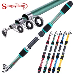 Sougayilang 1.8M  Spinning Fishing Rod M Power Telescopic Rock Fishing Rod Carp Feeder Rod Surf Spinning Rod