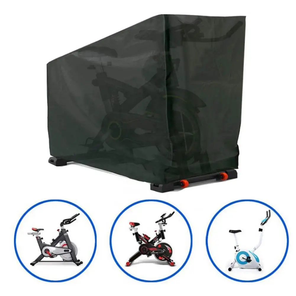 Stationary Bike Cover Oxford Cloth Dustproof Waterproof Storage Bag With Drawstring Exercise Bicycle Cover Accessories