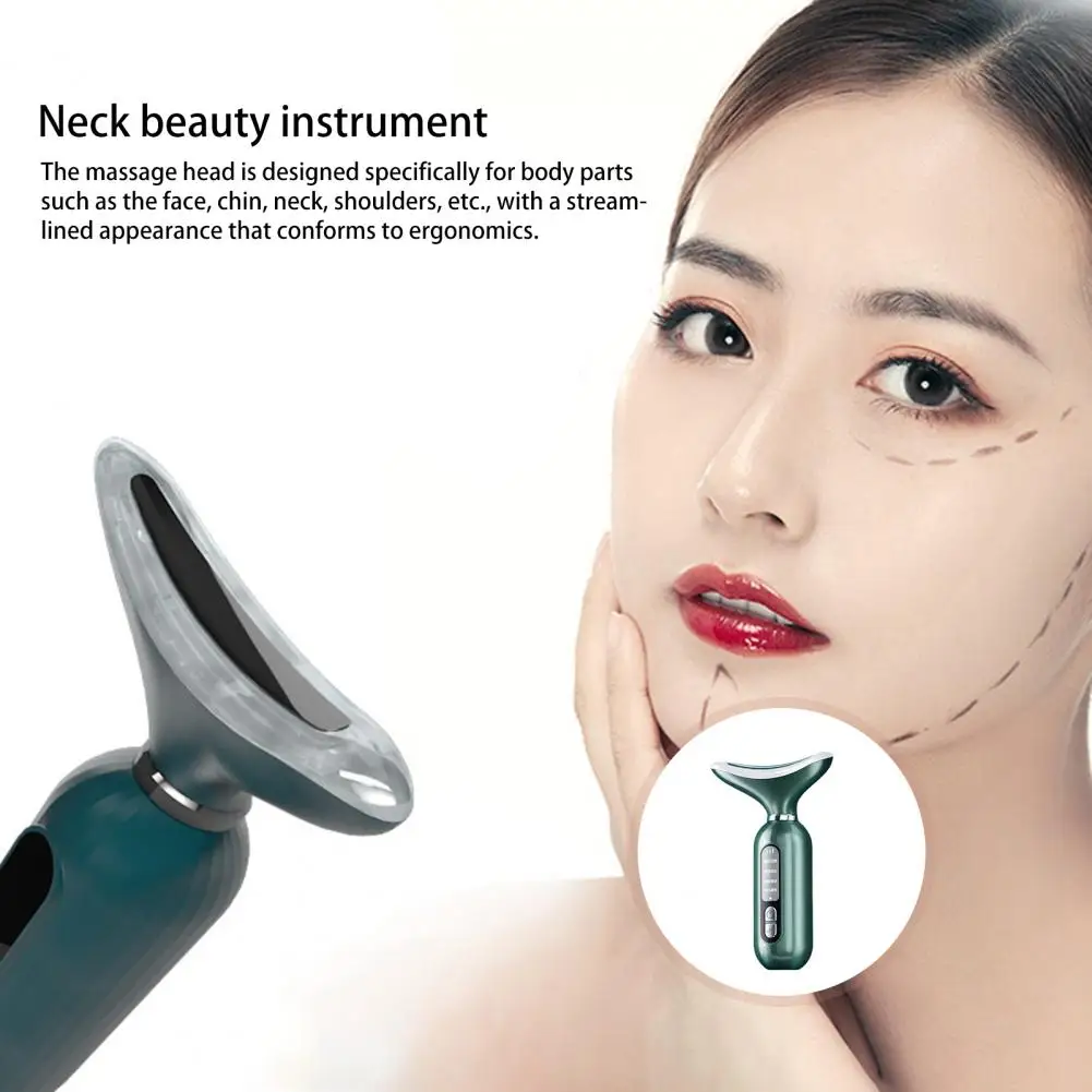 High Speed Vibration Device 3 Color Led Facial Beauty Massager for Skin Rejuvenation Neck Tightening Face Neck Beauty for Skin