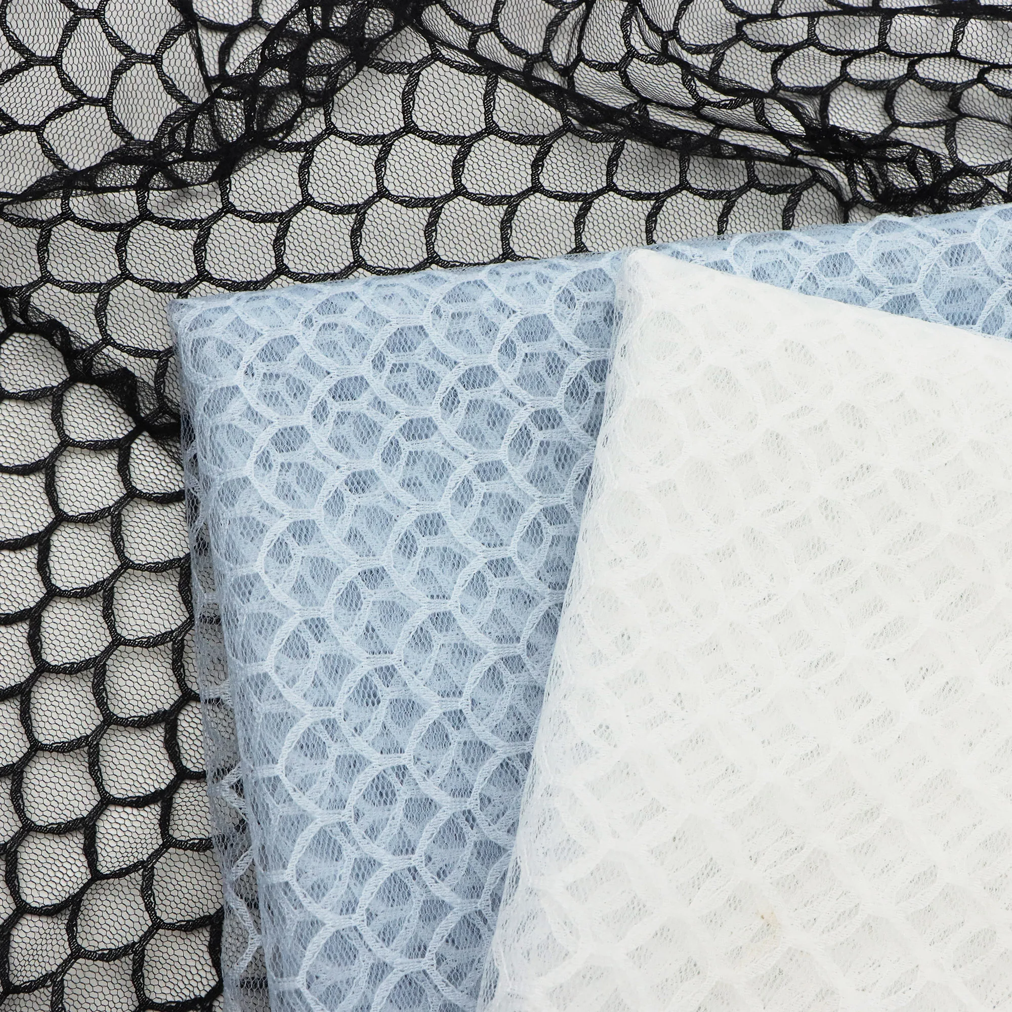 Pre-cut 1pc Fish Scales Lace Fabric,Mermaid Scales Mesh Gauze,19.69x57.09inch（50x145cm),For DIY Throw Pillows