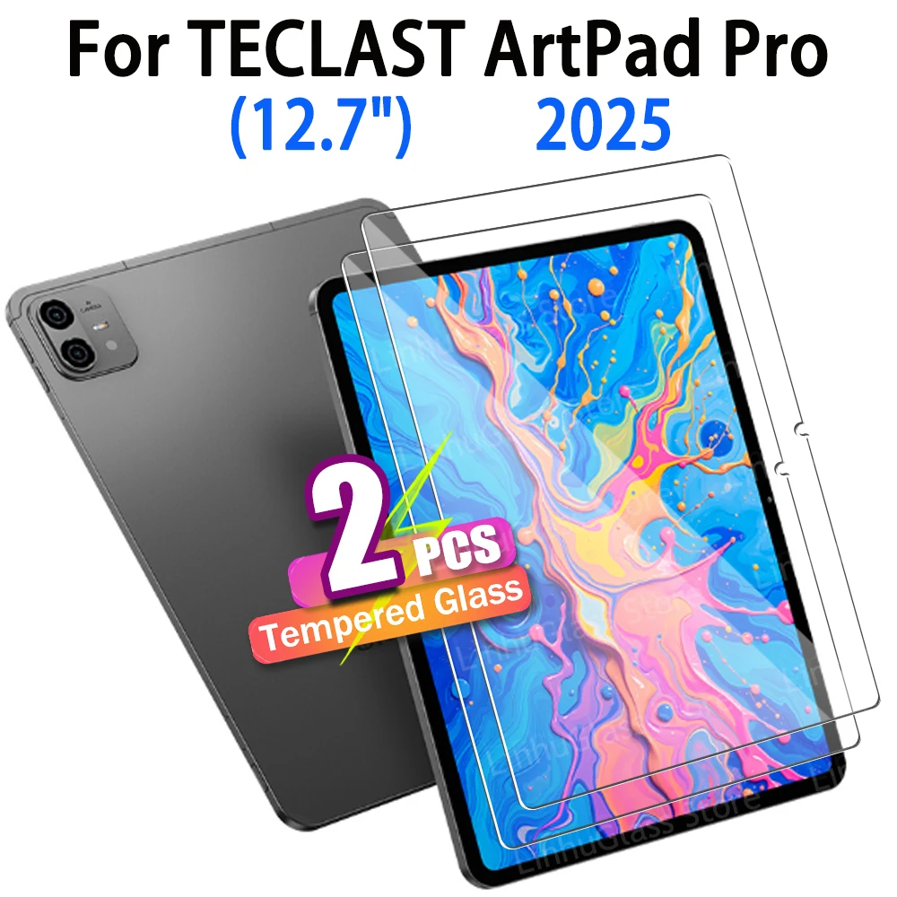 Закаленная пленка для планшета TECLAST ArtPad Pro (12,7 дюйма) 2025 HD, прозрачная твердость 9H, защита от царапин, защитное стекло для экрана