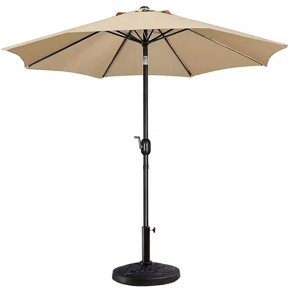 New Releases 9FT Outdoor Leisure Sun Garden Umbrella Patio Automatic Parasol Stock High Wind Resistant