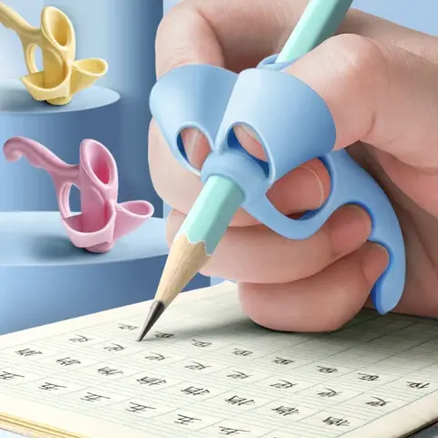 5parmak Silikon Kalem kalemlik Çocuk Yazma Öğrenme Aracı Kırtasiye Yardım Kavrama Duruş Düzeltme Cihazı