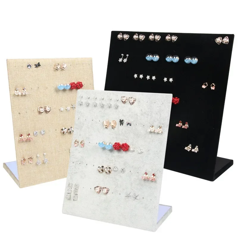 

Flannel Jewelry Box Jewelry Display Earrings Stud Necklace Pendant Storage Showcase Rack case Board Gift