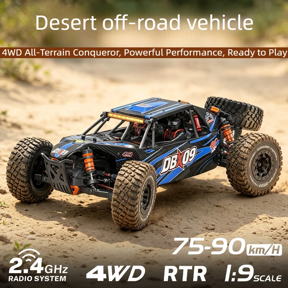 DBX09 1/9 RC 4WD Car Full Scale Brushless Metal Differential Desert Off-Road Vehicle Electric Adult Simulation Toy Car Gift