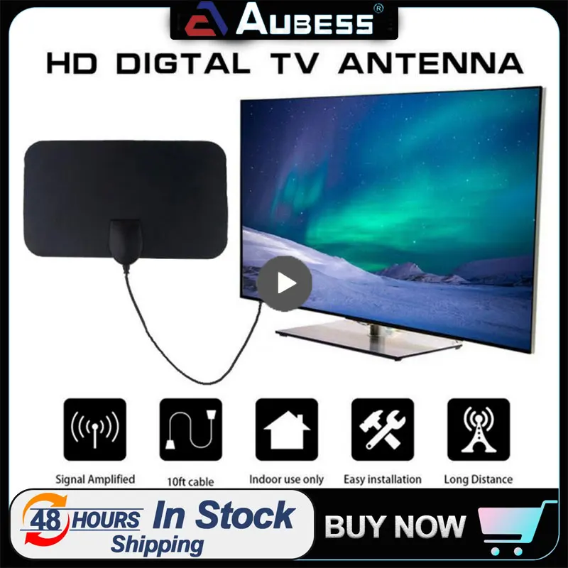 Antena de TV Digital HD para interiores, 1-10 piezas, rango de 2023 millas, Canal 4K Full HD, 1080P, 4K, 13 pies, cubierta de DVB-T2 de Cable alto
