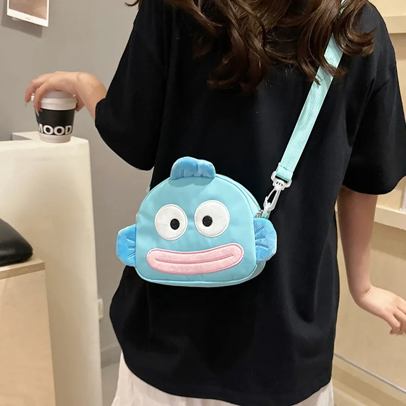 

Sweet Anime Kawaii Sanrio Hangyodon Ins Storage Bag Cute Cartoon Ins Fashion Creative Shoulder Bag Lovely Gifts for Girls