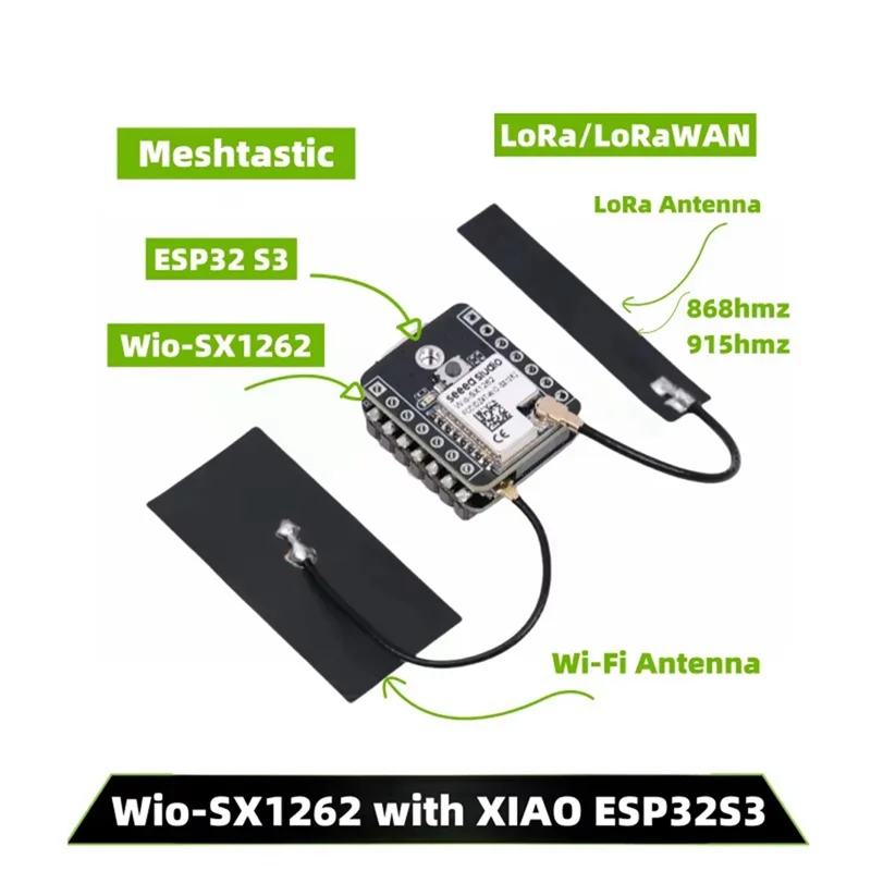 Комплект макетной платы ABMF-ESP32 S3, XIAO ESP32S3, SX126, антенна 868 МГц 915 МГц, Wi-Fi, Bluetooth для местактики/Lora/Lorawan