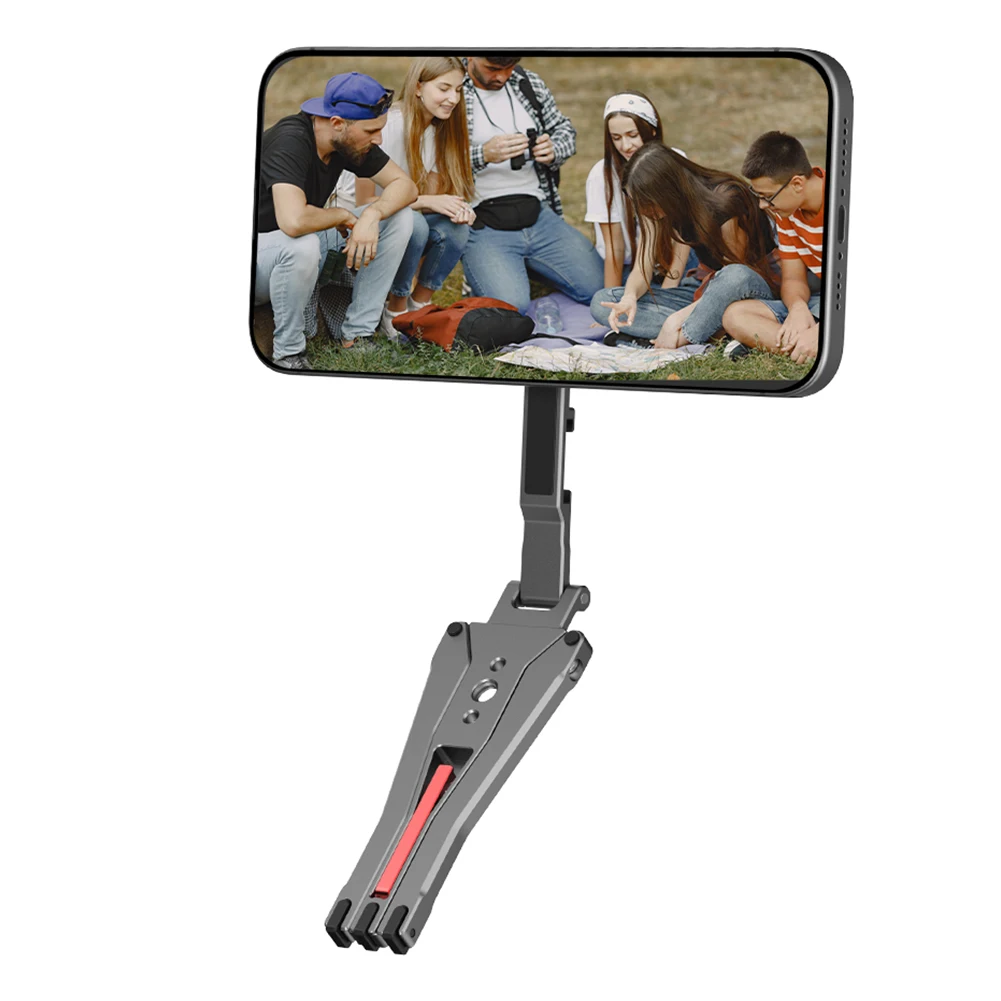 Foldable Magnetic Phone Tripod Stand Selfie Stick Desktop Magnet Phone Holder for iPhone 15 14 13 12 Samsung Magsafe Case