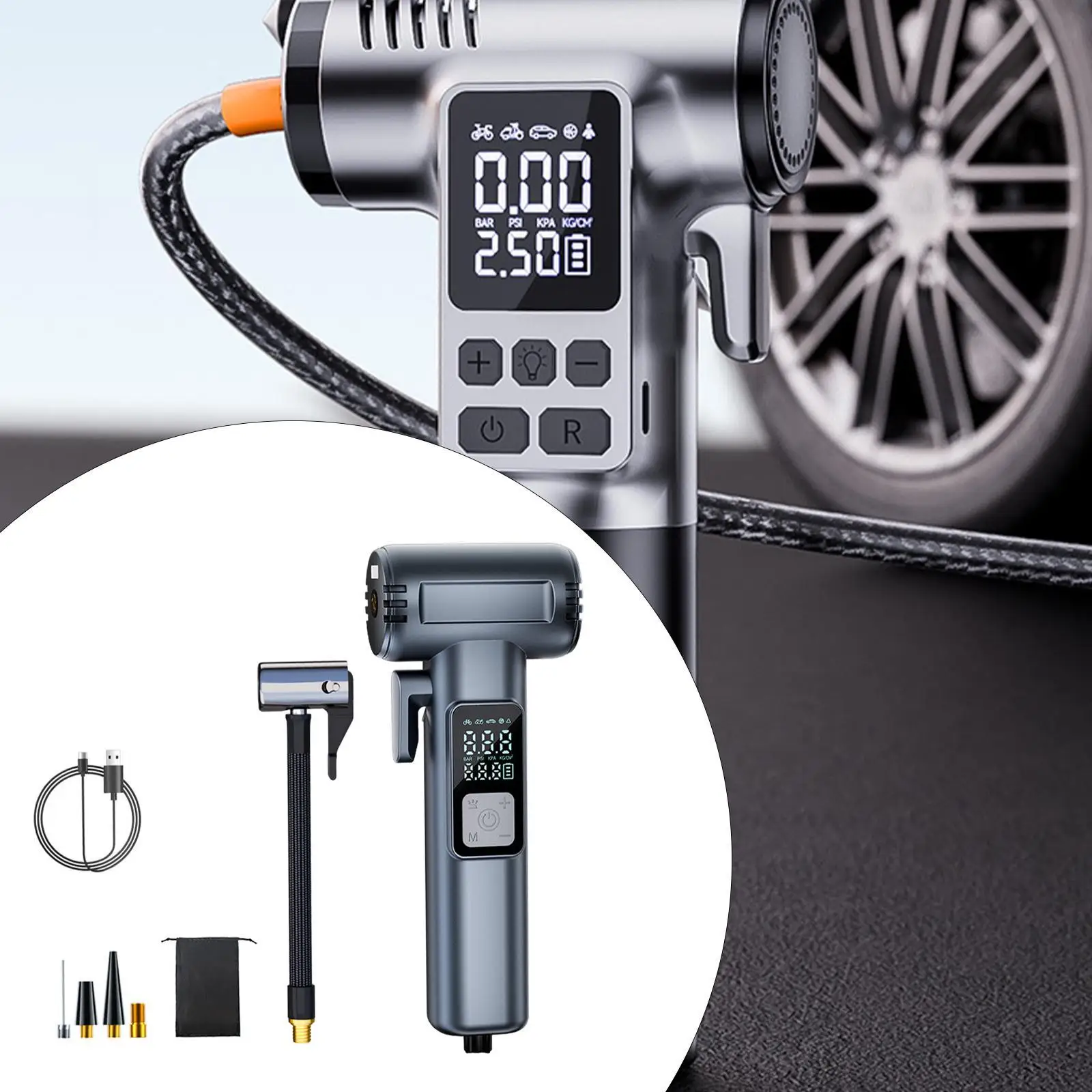 ضاغط الهواء 0.2-10.3bai/3-150PSI مضخة أوتوماتيكية لمحرك الدراجة الكروية