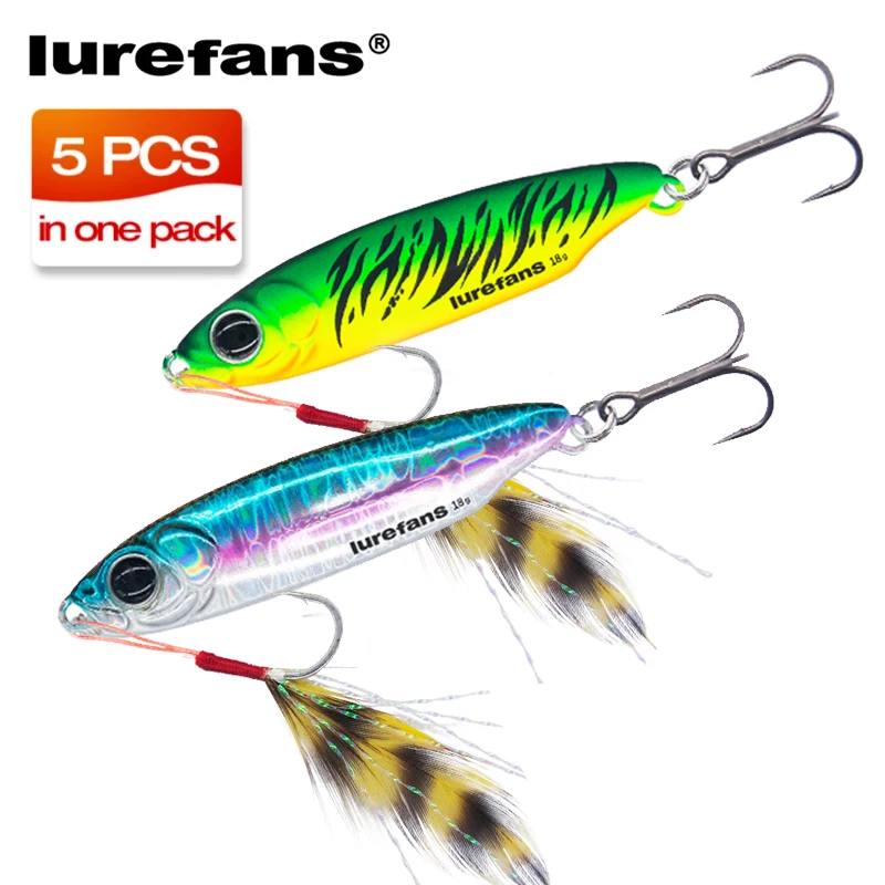 Lurefans LamDou 5 pcs/pack Full Swimming Layer VIB Sinking Lure 7-18g Metal Jig Lures Saltwater Lure Long Shot For Bass Pike