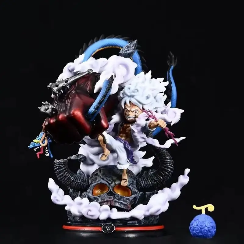 Figura de acción de anime de Luffy Onitsushima Five Nika de One Piece de 22 cm, modelo de PVC coleccionable, adorno, muñeco de escritorio, regalos