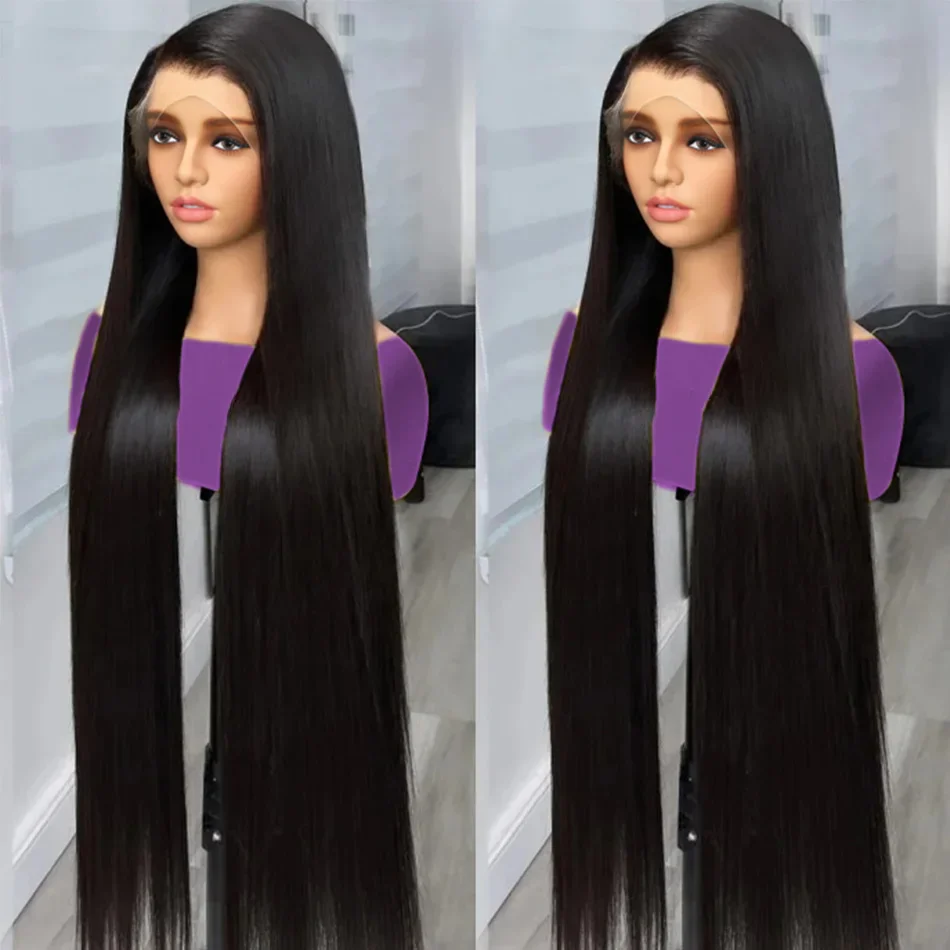 

Straight 180% 13x4 HD Lace Frontal Wig Pre Plucked HD 4x4 Lace Closure Remy Human Hair Wig For Women 13x6 Lace Front Wig