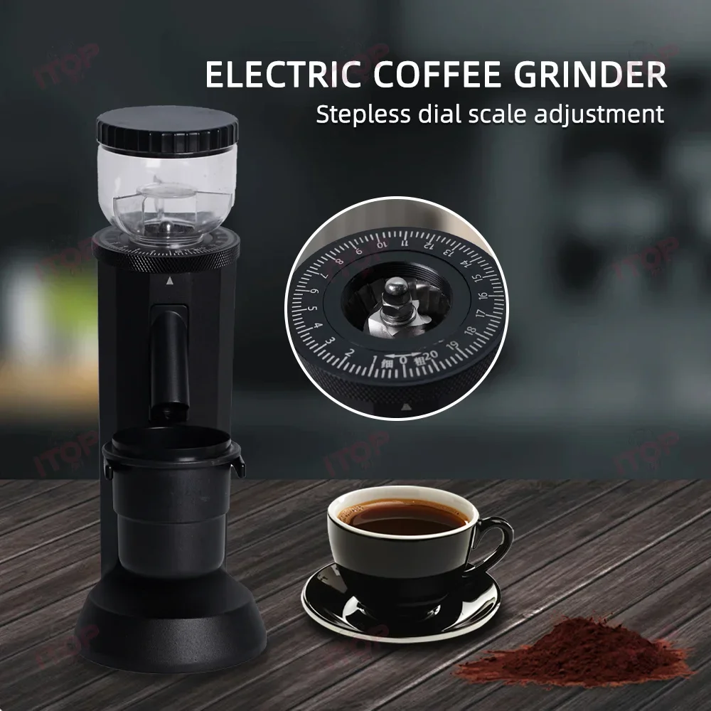 Electric Compact Portable 48mm Conical Burr Electric Espresso Turkish Coffee Maker Bean Burr Grinder Machine