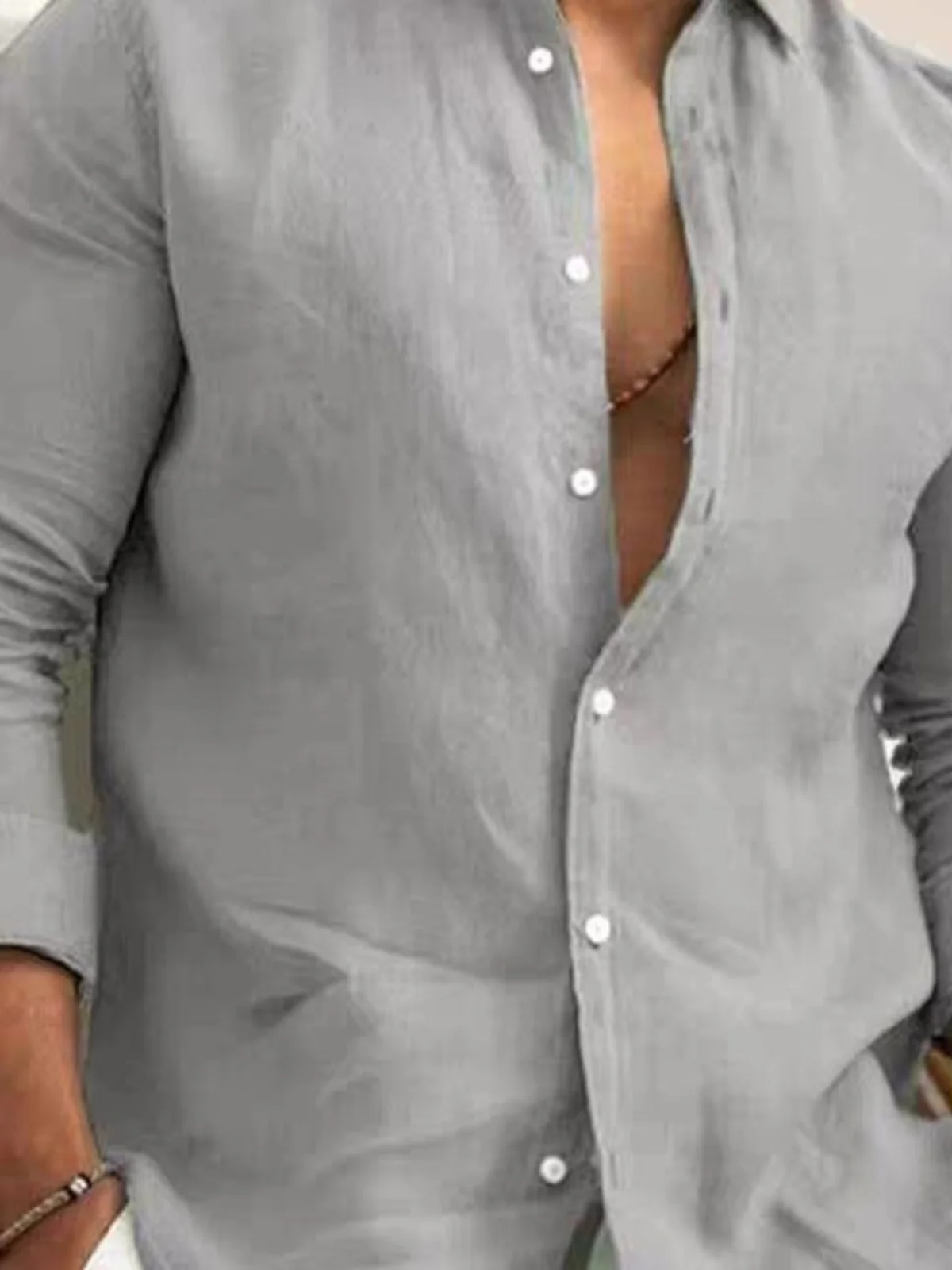 Hommes coupe ajustée longue Sve coton lin irt respirant décontracté polyvalent vêtements de travail américain rétro Sle automne jeunesse Faion