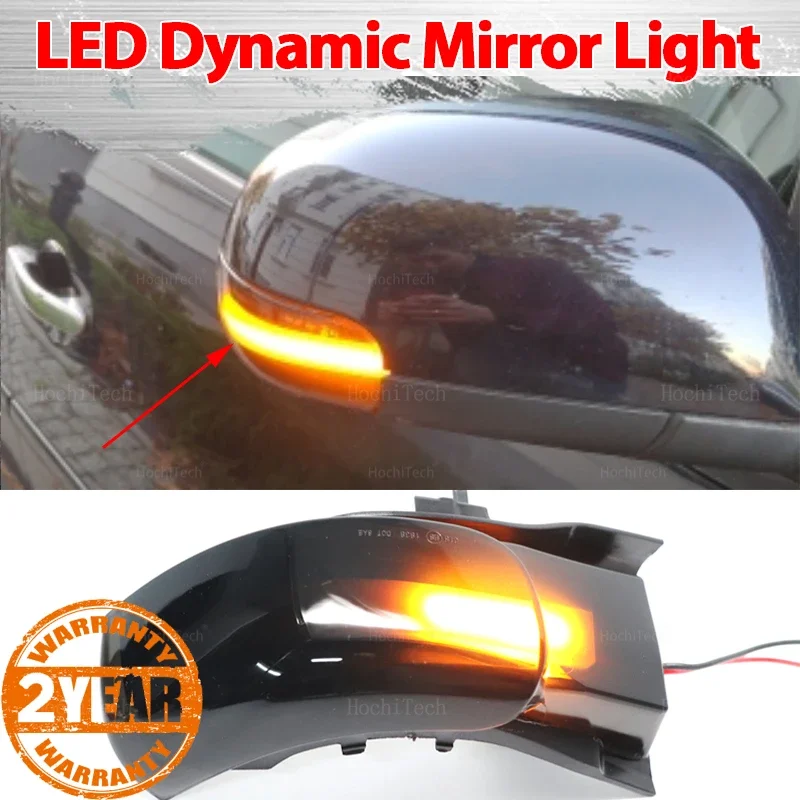 

2x Dynamic Side Mirror Blinker Light LED Turn Signal Lamps For VW Touran 1T1 1T2 2003 2004 2005 2006 2007 2009