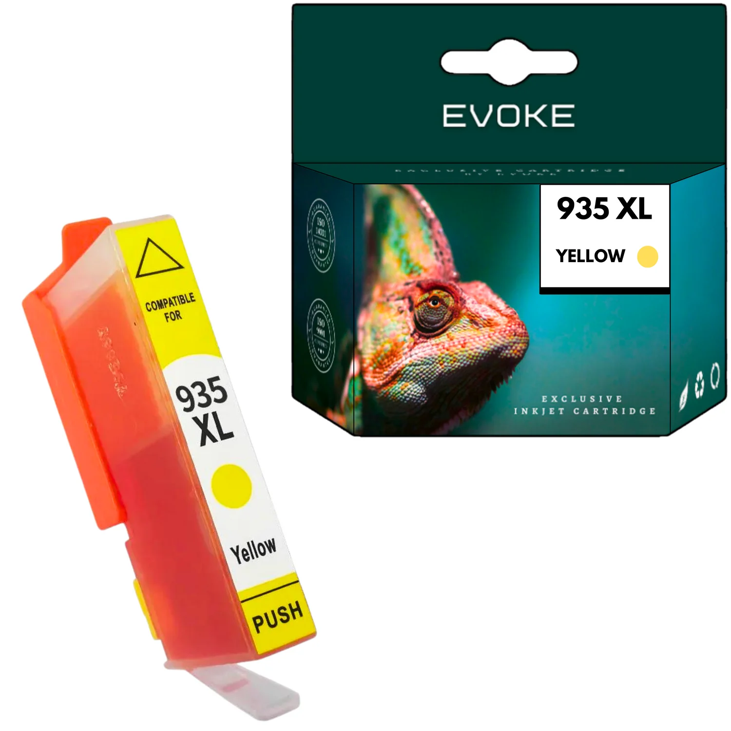 Evoke Compatibele Inkt voor Hp 935XL Hp935 C2P26Ae Geel 18 ml 1560 Pagina's Officejet 6812 6815 6820 6822 6825; Officejet Pro 6230 6235 6239 6830 6835