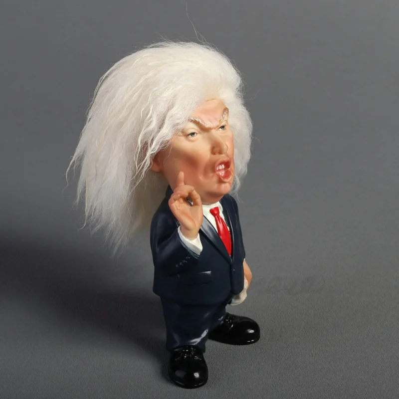 2024 New Creative Cartoon Ornament For Us President Shaving Fleece Hair Donald Trump Doll Ornament