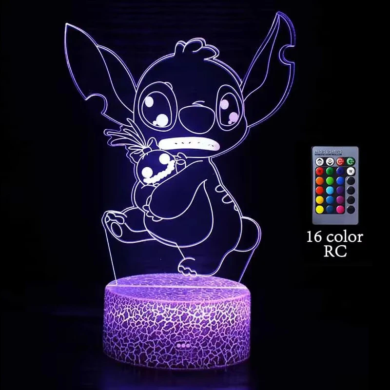 

Stitch Scrump Lamp Disney Cartoon Figures for Bedroom Decorations Night Light Bedside Lamps Children Birthday Christmas Gifts