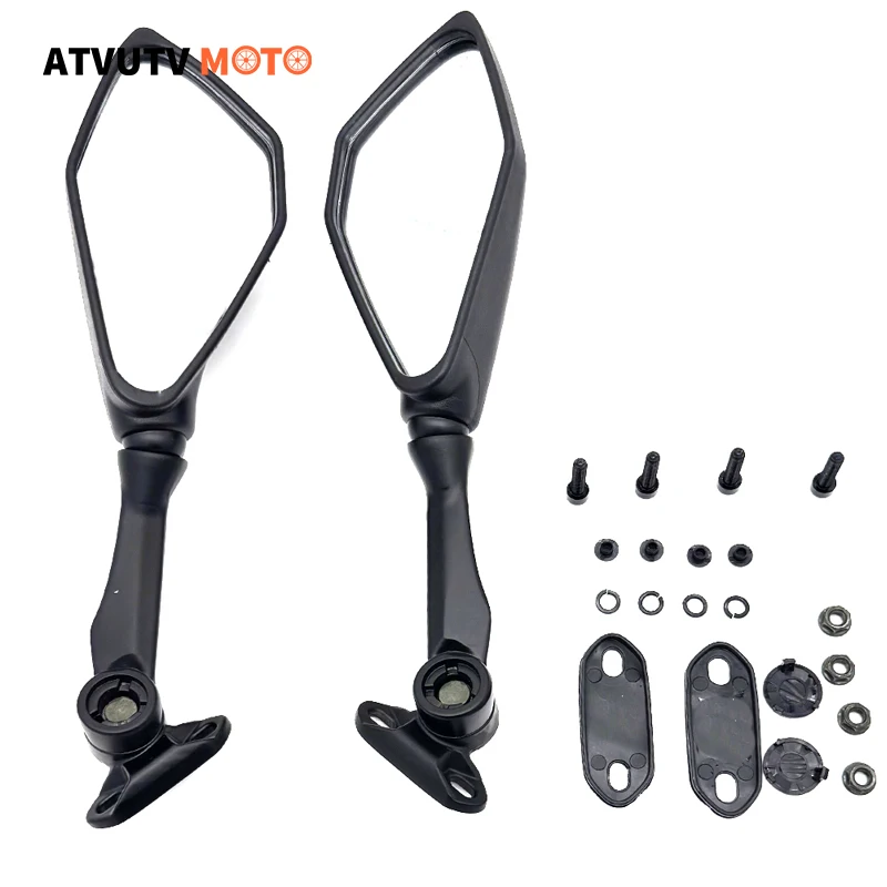 1 Paar Motorrad-Rückspiegel, schwarz, Ersatzteil für Kawasaki Ninja 300 250 ZX6R 636 300R EX300 ABS 2011-2018