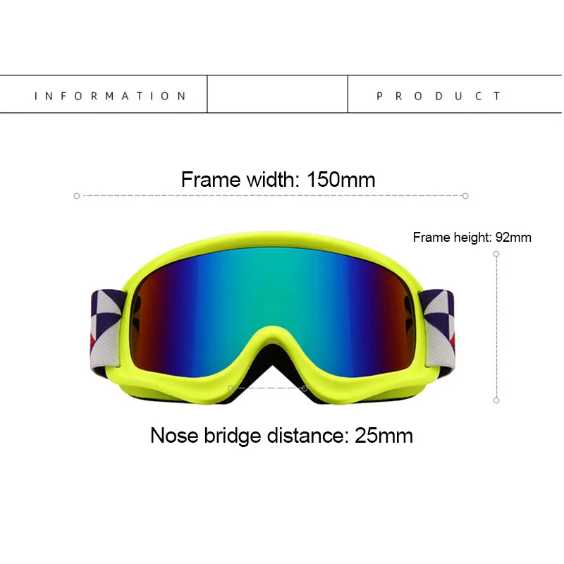 JSJM New Kids Ski Goggles Double Layers Anti-Fog UV400 Ski Glasses Snow Snowboard Goggles Children Winter Ski Eyewear Age 3-12