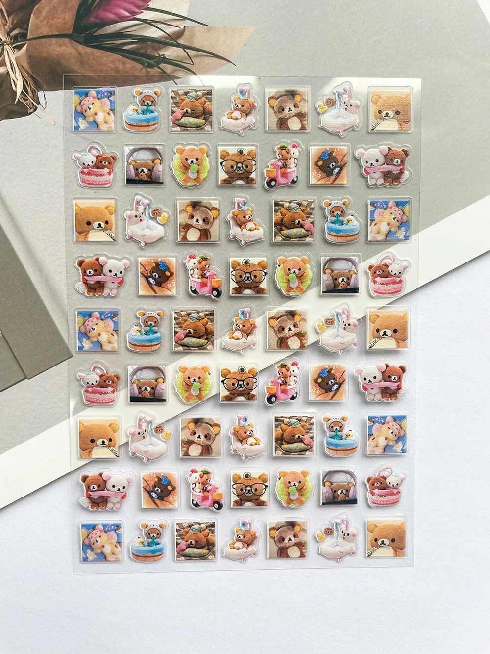 صغيرة لطيف Rilakkuma الخبز Diy بها بنفسك علامات الأمتعة ملصقات مسمار الفن حقيبة سجل القصاصات كتيب الهاتف المحمول قذيفة ملصق مضاد للمياه