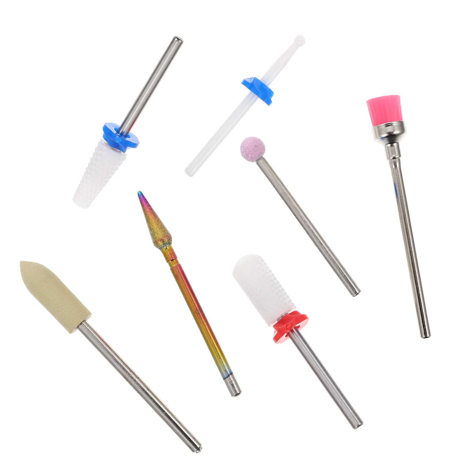 1Set Manicure Sanding Heads Tungsten Steel Nail Art Tools Strong Sturdy Multifunctional Use for Nails and Toenails