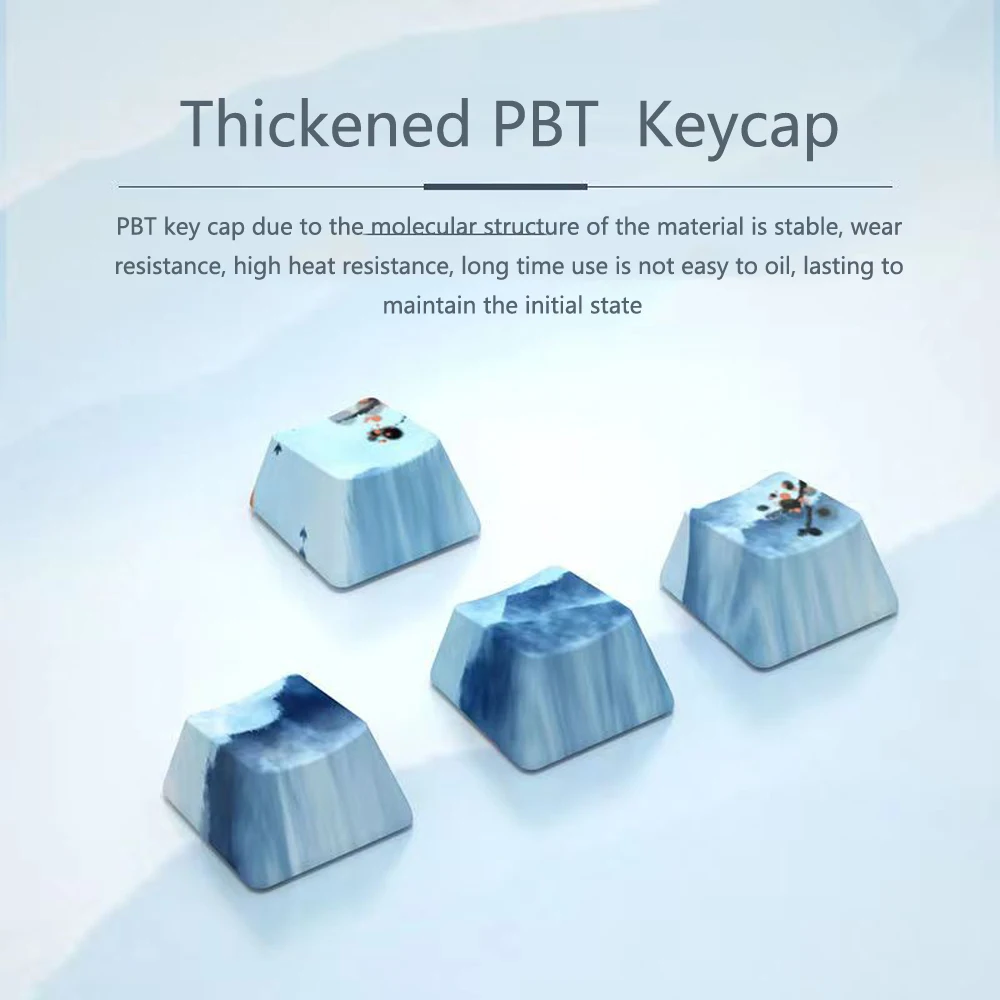 10 Keys Biochemical PBT Double Shot Keycaps Space Bar For Mechanical Keyboard Rouge Poems Cheese Gk61 Custom OEM Profile Keycap