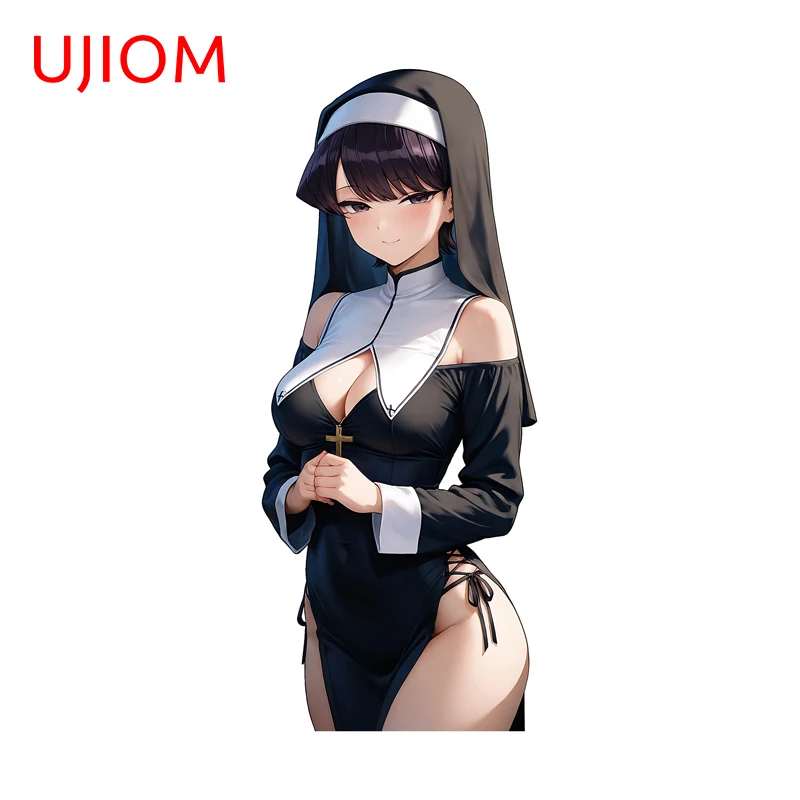 UJIOM Pretty Nun Komi Shuuko Wall Sticker Trendy Enchanting Unique Standing Posture Decal Waterproof Wallpaper Home Decor