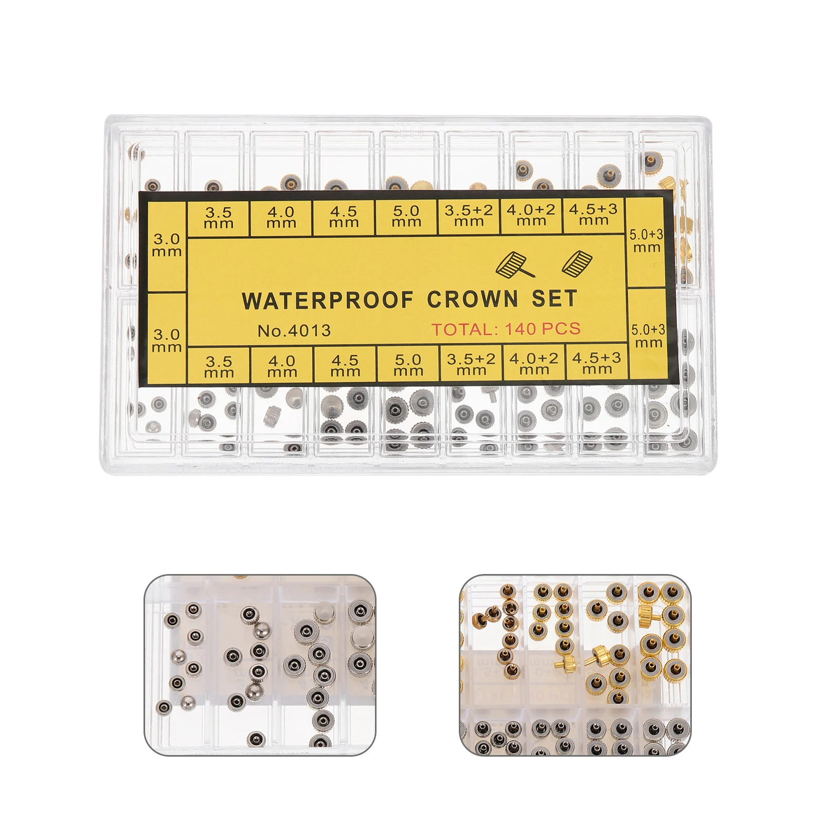 

1 Box Of Tube Stems Replacement Crown Spring Bar Repair Tool For Watchmakers Durable Parts Professional Use Watch Crown Spare